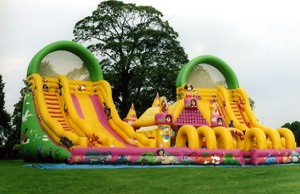 Jon Anton Presents...a Very Large Range of INFLATABLES and Bouncy Castles available of all sizes & styles. From the Traditional BOUNCY CASTLE with various theme decorations: Disney & Space Themes, TV Favourites & Cartoon Themes.
