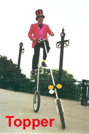 Jon Anton Presents..a selection of UNICYCLISTS for a variety of events including Circus Holiday Centres, Promotions, Displays & Cabaret.